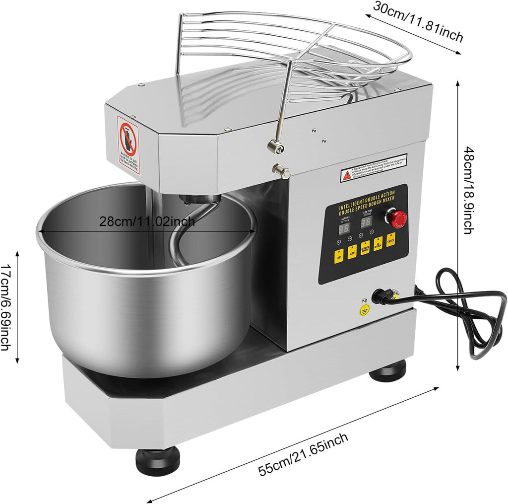 Commercial 750W Dough Kneading Machine 10L Electric Dough Mixer 110V