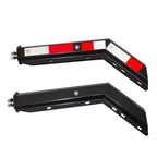 Angled Spring Loaded Mudflap Hanger 1-1/8" Bolt Spacing fit for Semi Trucks