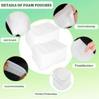 100 Pack Foam Pouches 6x10in, Cushion Foam Wrap for Moving