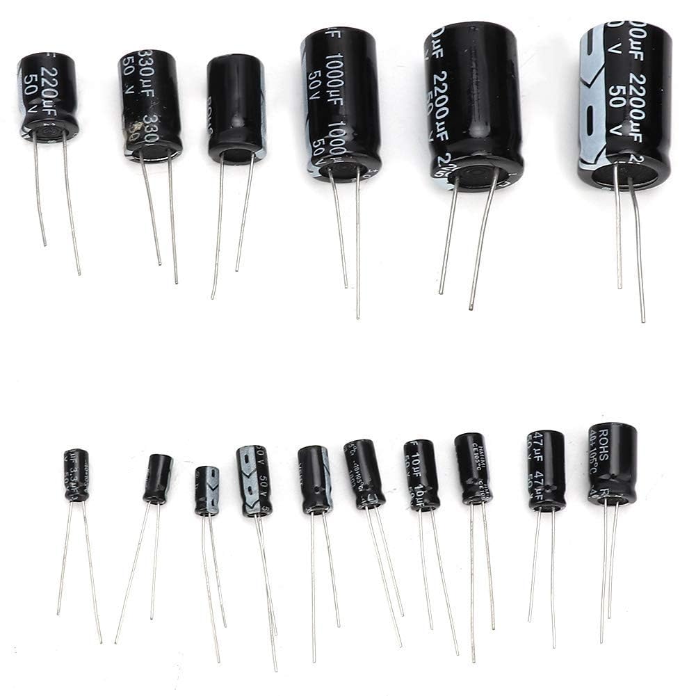 150PCS Electrolytic Capacitor Assortment Kit for Electronic Applications 50V 1uF - 2200uF