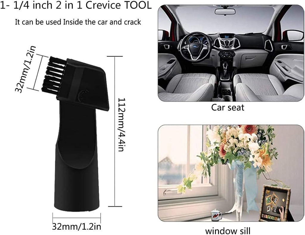 1 1/4 inch Vacuum Attachments Brushes Kit 1-1/4 inch 1-3/8 inch Vacuum Cleaner Accessories for 32mm and 35mm Standard