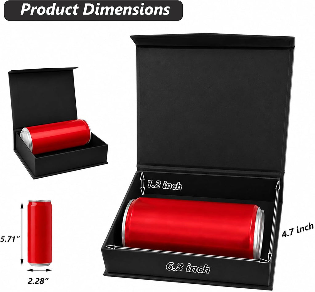 Magnetic Gift Boxes with Lids, 2‑Pack Black Small Gift Box