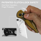 Uti Bear(Dual-screw) Folding Utility Knife, Clutch Lock Box Cutter