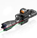 4-12/16x50EG Hunting Rifle Scope Tactical Red/Green Dual Illuminated Range Finder with Green/Red Laser 4 Models
