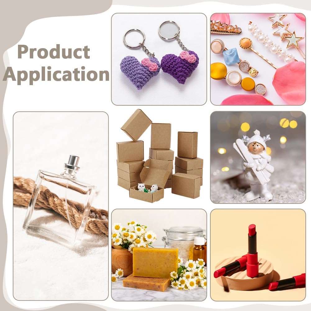 20pcs Brown Gift Box Small Cardboard Box Mini Paper Boxes Candy Box Sweet Boxes Rectangle Kraft Boxes Treat Box for