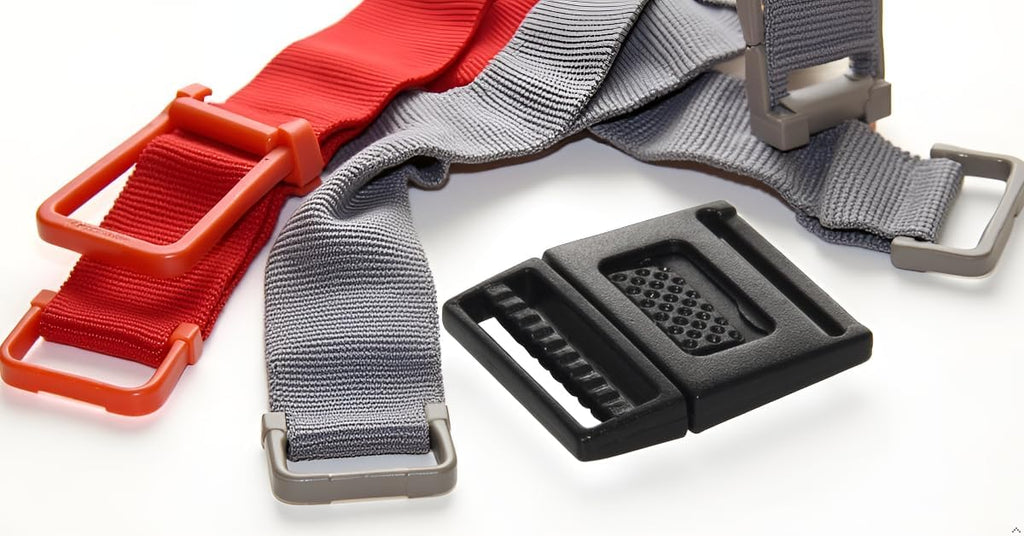 Various Sizes Black Center Release Plastic Buckle for Backpack Straps Webbing Strapping 5PCS