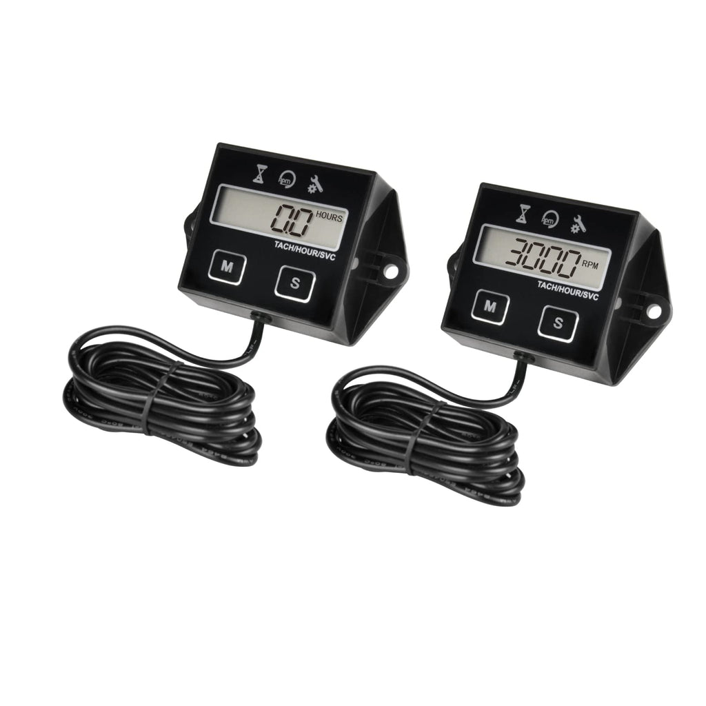 2 Pieces Runleader Digital Timer Tachometer Maintenance Reminder