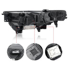 Black LED Headlights RH Compatible with 2020-2024 Ford Explorer