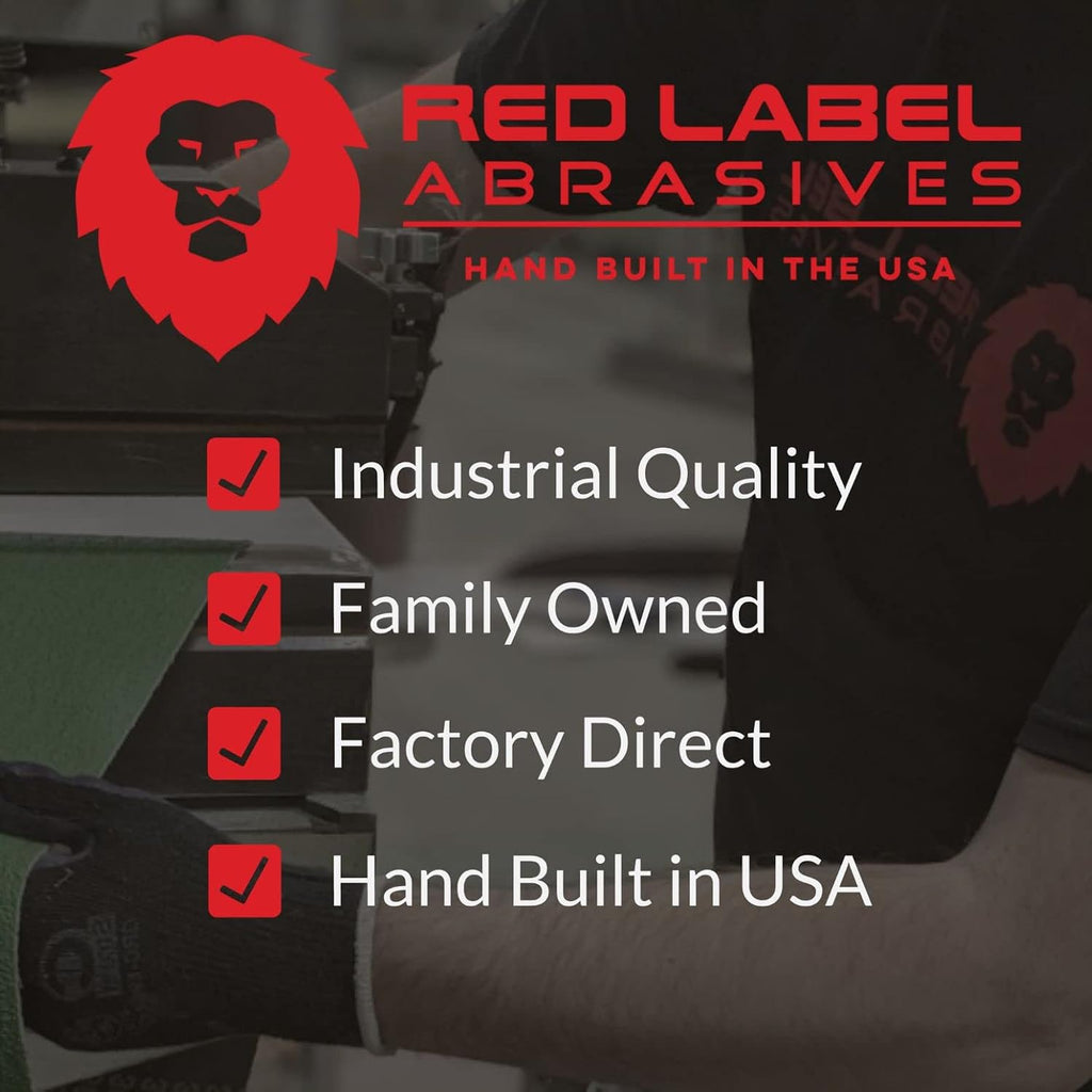 Red Label Abrasives 1 1/2 inch X 50 YD Sanding Shop Roll, 220 Grit