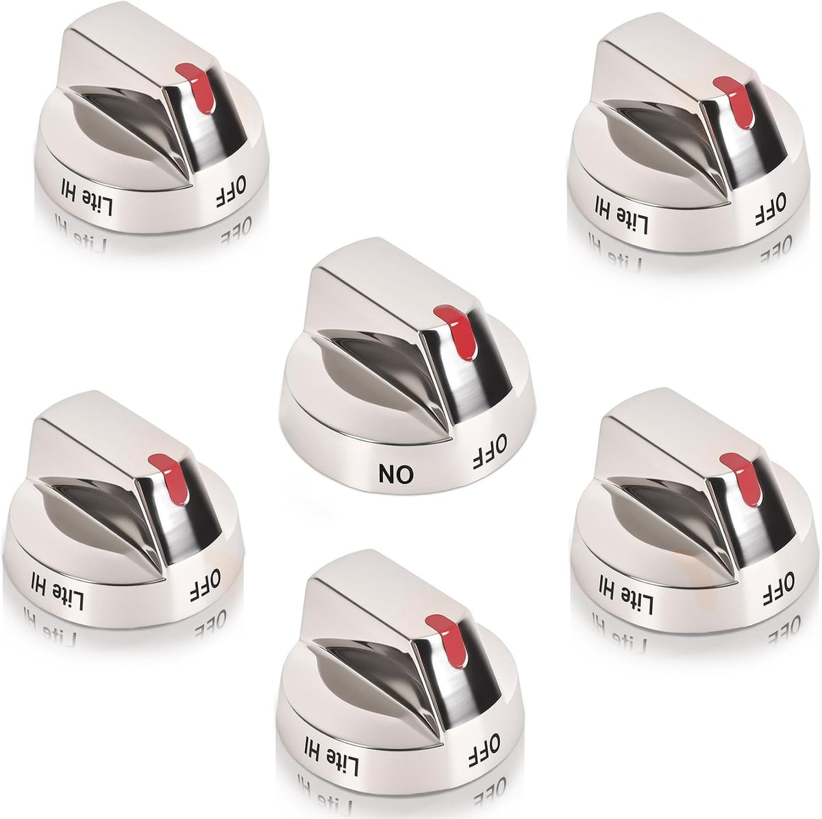 DG94-01712B DG94-01713B Knobs for Samsung NX58M9420SG NX58R9421SG NX58R9421ST Series Gas Stoves (DG94-01712B*5 Burner Knob,DG94-01713B*1 Light Knob)