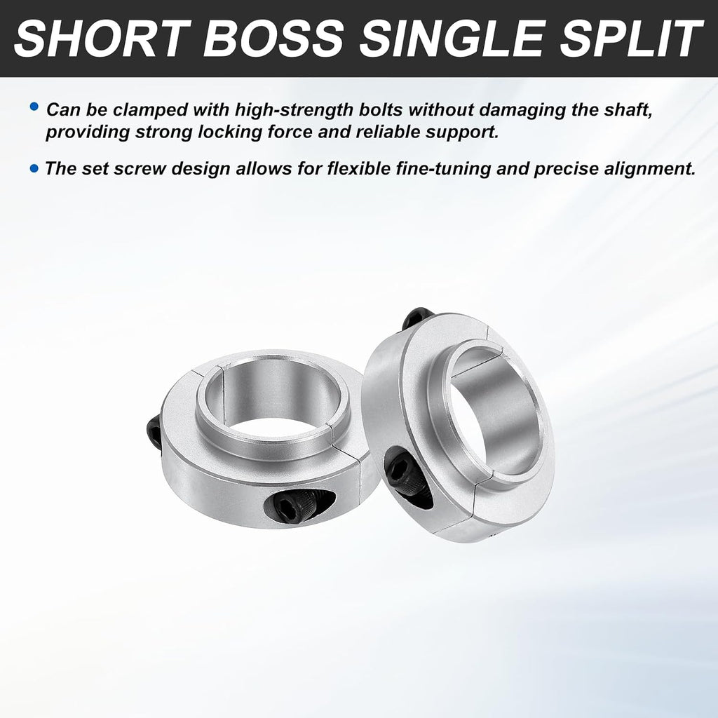 MECCANIXITY Shaft Collar 1-3/8" Bore Axle Collars Locking Ring Silver