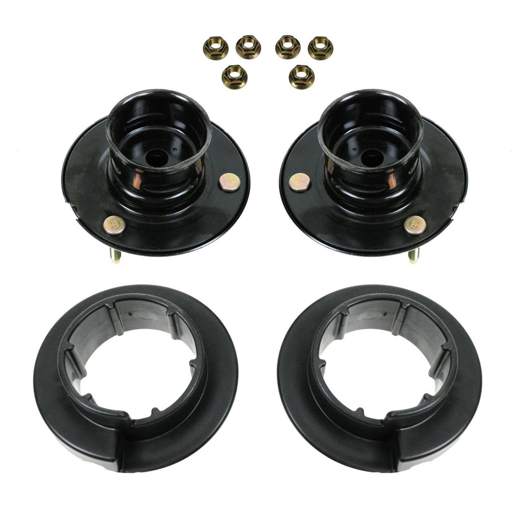 TRQ Front Upper Shock Strut Mount Kit Plats Spring Seat Pair Set