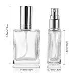 18 Pack Clear Glass Fine Mist Atomizer Spray Bottles, 15ml Refillable Mini Perfume Bottle, Empty Glass Perfume