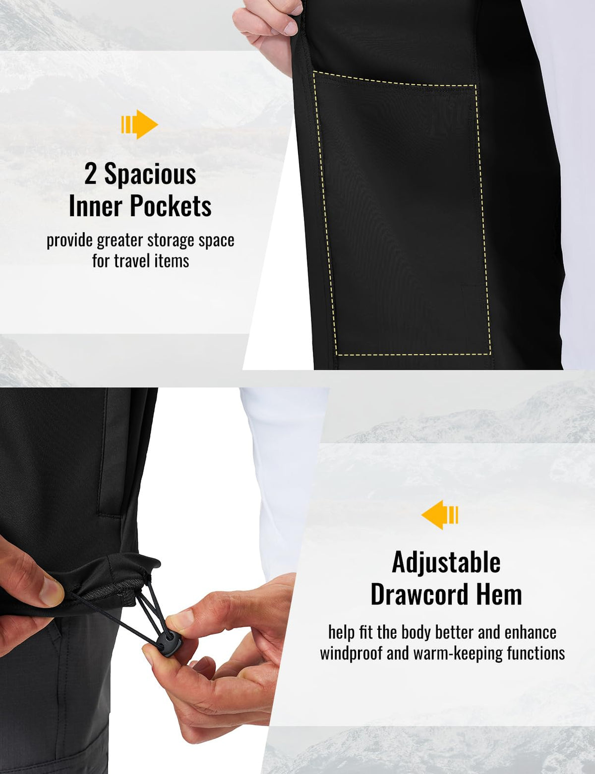 Men's Lightweight Softshell Golf Outdoor Vest Outerwear Black M