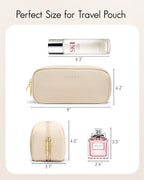 Makeup Bag Cosmetic Pouch for Travel Essentials,White