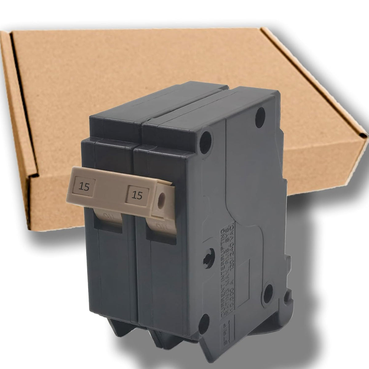 15 Amp 2-Pole Circuit Breaker, 3/4-Inch Plug-in Type Molded Case