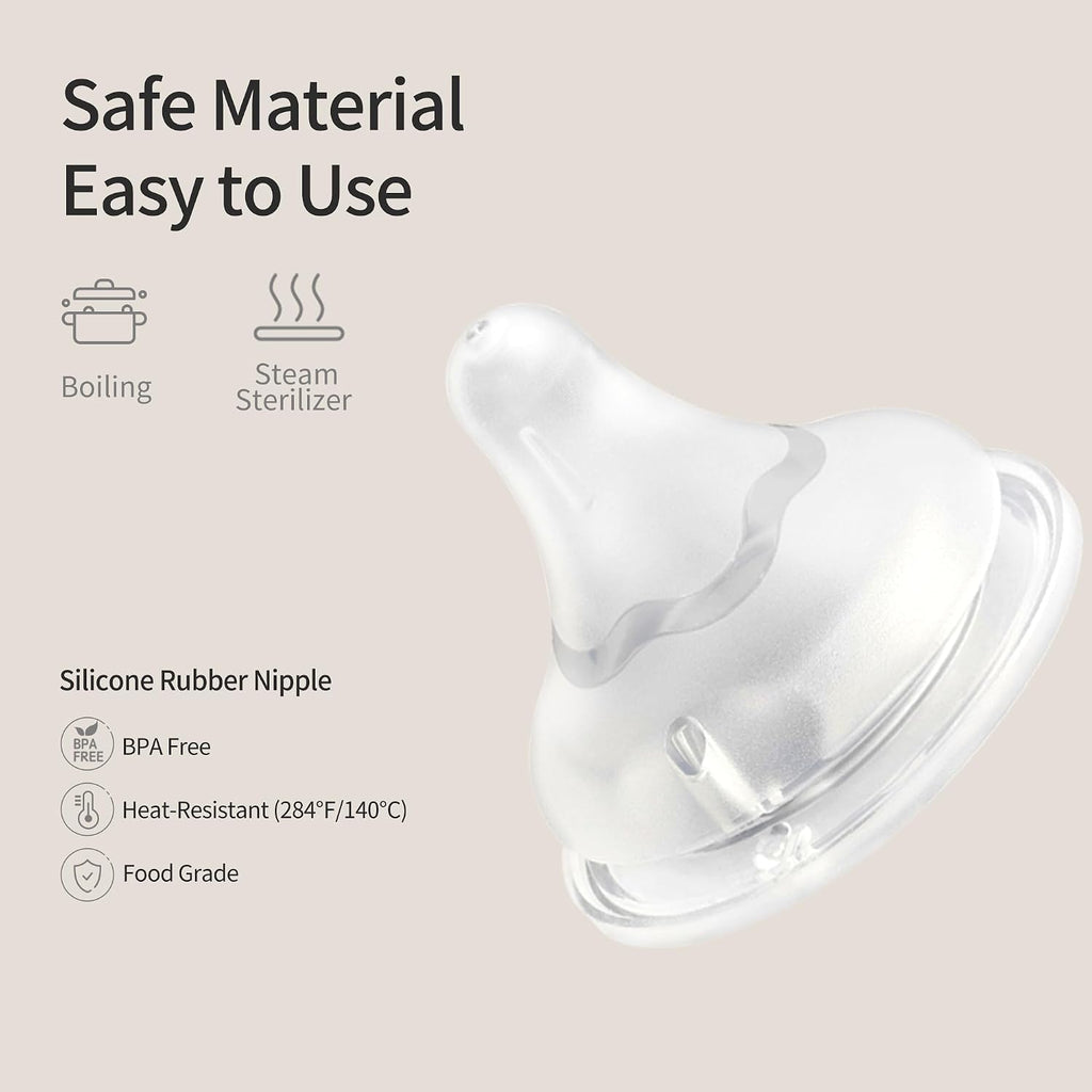 Pigeon Silicone Nipple (LL) with Latch-On Line, 9+ Months, 4 Count