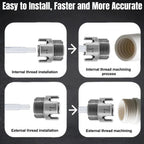 3Pcs PVC Pipe Threader Tool - 1/2" & 3/4" & 1" Dual-Function Internal External Pipe Threading Tool for Water Pipe (1/2" & 3/4" & 1")