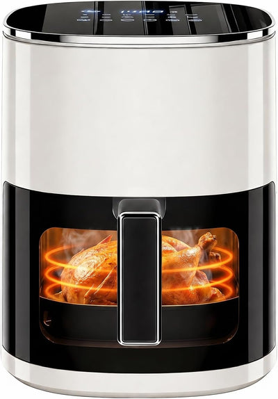 Air Fryer, 6QT Airfryer with Viewing Window, 12-in-1 Digital Air Fryer Oven, 400°F Fast Heating, Nonstick &