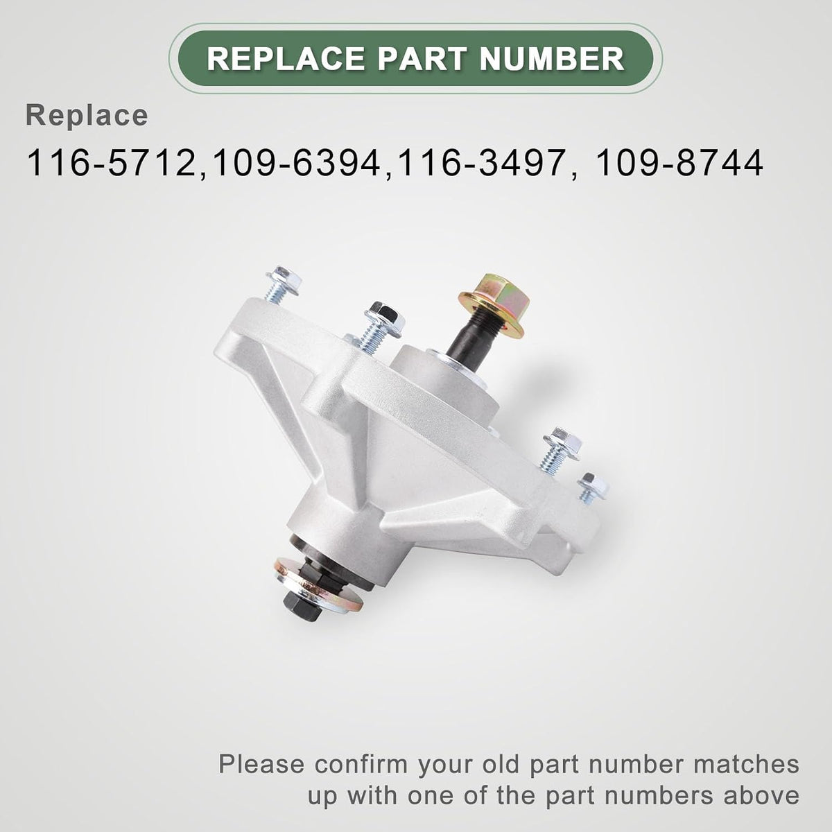 116-5712 109-8744 109-6394 116-3497 Replace Spindle Assembly Fit for Exmark Toro Quest with 42" 48" 52" Lawn Mower Decks
