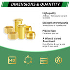 Japtend 55pcs 3/8" Brass Compression Sleeves Ferrules Inserts Nuts Fittings