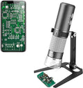 4K 50-1000x WiFi USB Digital Handheld Microscope with Metal Stand | 3840x2160P wireless/wired 8 LED endoscope camera