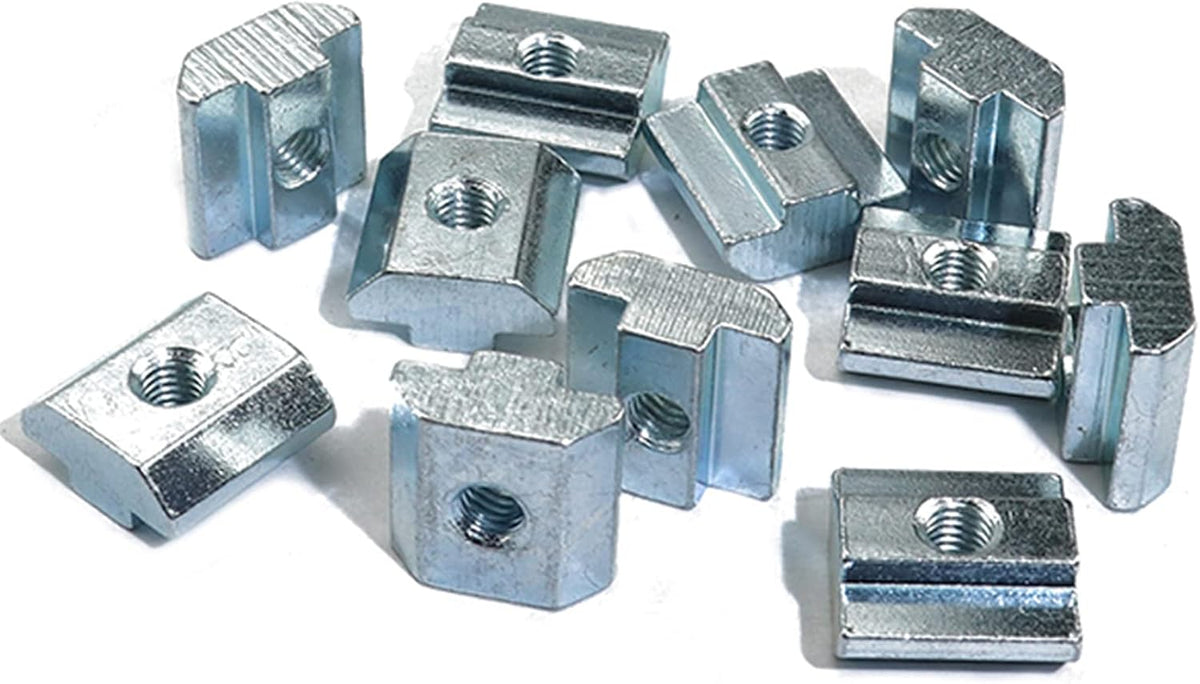 50pcs 2020 Series M5 Sliding T Nut, Metric M5 Thread 2020 T Slot Nut, for 2020 Aluminum Extrusion Profile Slot 6mm