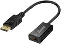 4K DisplayPort to HDMI Adapter, Male to Female, Black | One-way from Display Port (DP) source (computer, desktop