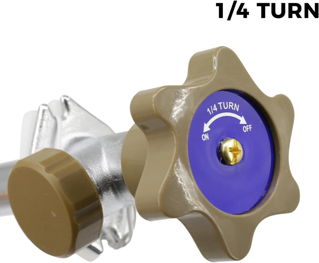 10-inch Anti-Siphon Frost Free Sillcock, Quater Turn 3/4-Inch Hose Bibb x 1/2-Inch PEX End,No Lead Brass Valve Frost