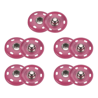 5 Set Sew-on Snap Buttons 21mm Metal Snap Fastener Buttons Fastener Press-Stud Clasps for Closure Purse Handbag
