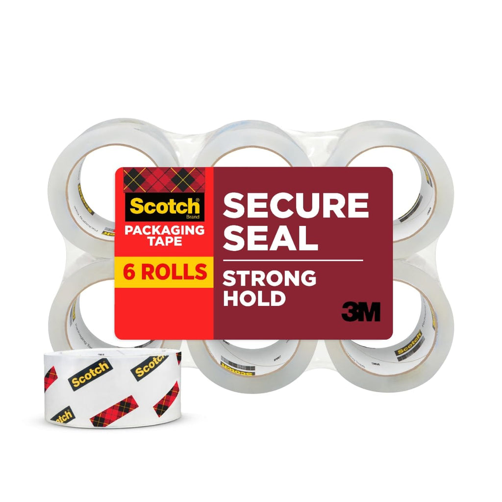 Secure Seal Packing Tape Refill, 1.88 in x 54.6 yd, 6 Rolls