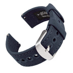 Canvas Quick Release Watch Bands (Navy Blue, 22mm)