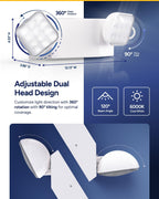 Sunco 2 Pack LED Emergency Lights for Outages, 90 Minute Backup Battery