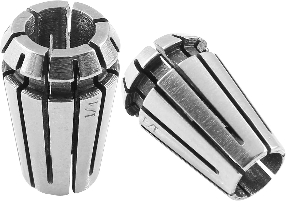 2 Pack ER11 1/8 & 1/4 Inch Spring Collet Set, Precision CNC Chuck