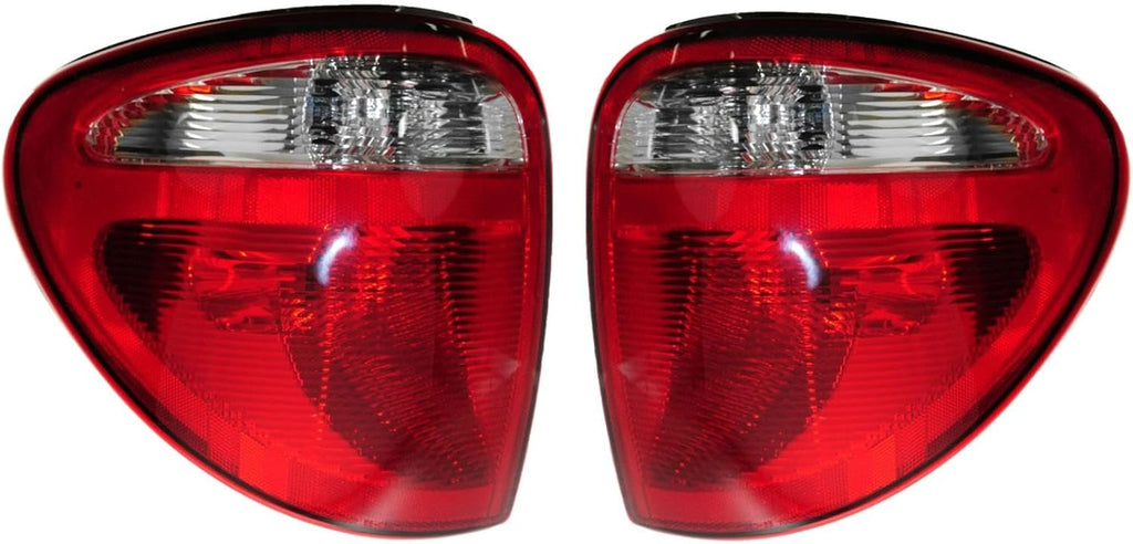 TRQ 2 Piece Driver & Passenger Side Tail Light Assembly Set