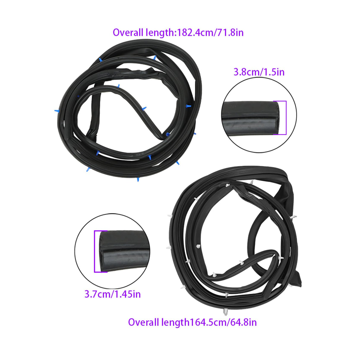 labwork Door Weatherstripping Seal Kit Replacement for CRV 72310-S9A-003
