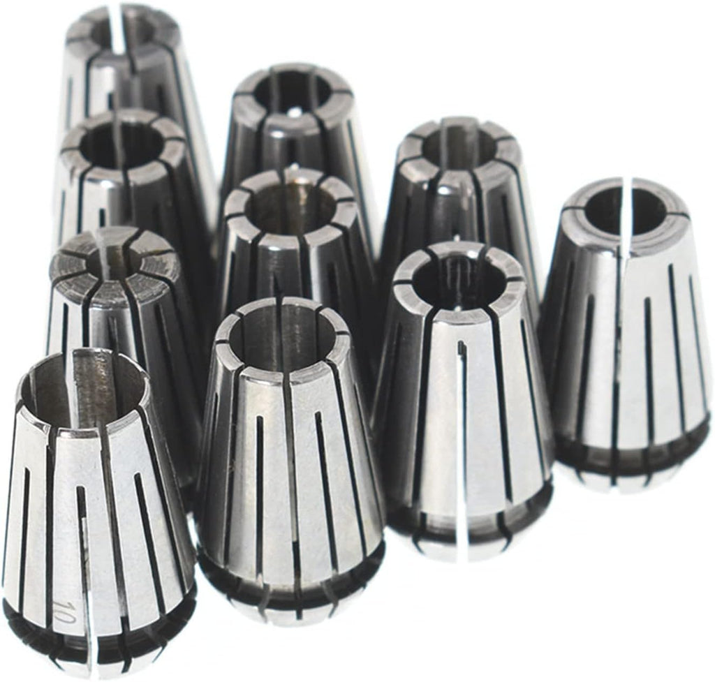 kimllier 10Pcs ER16 1-10MM Spring Collet Set