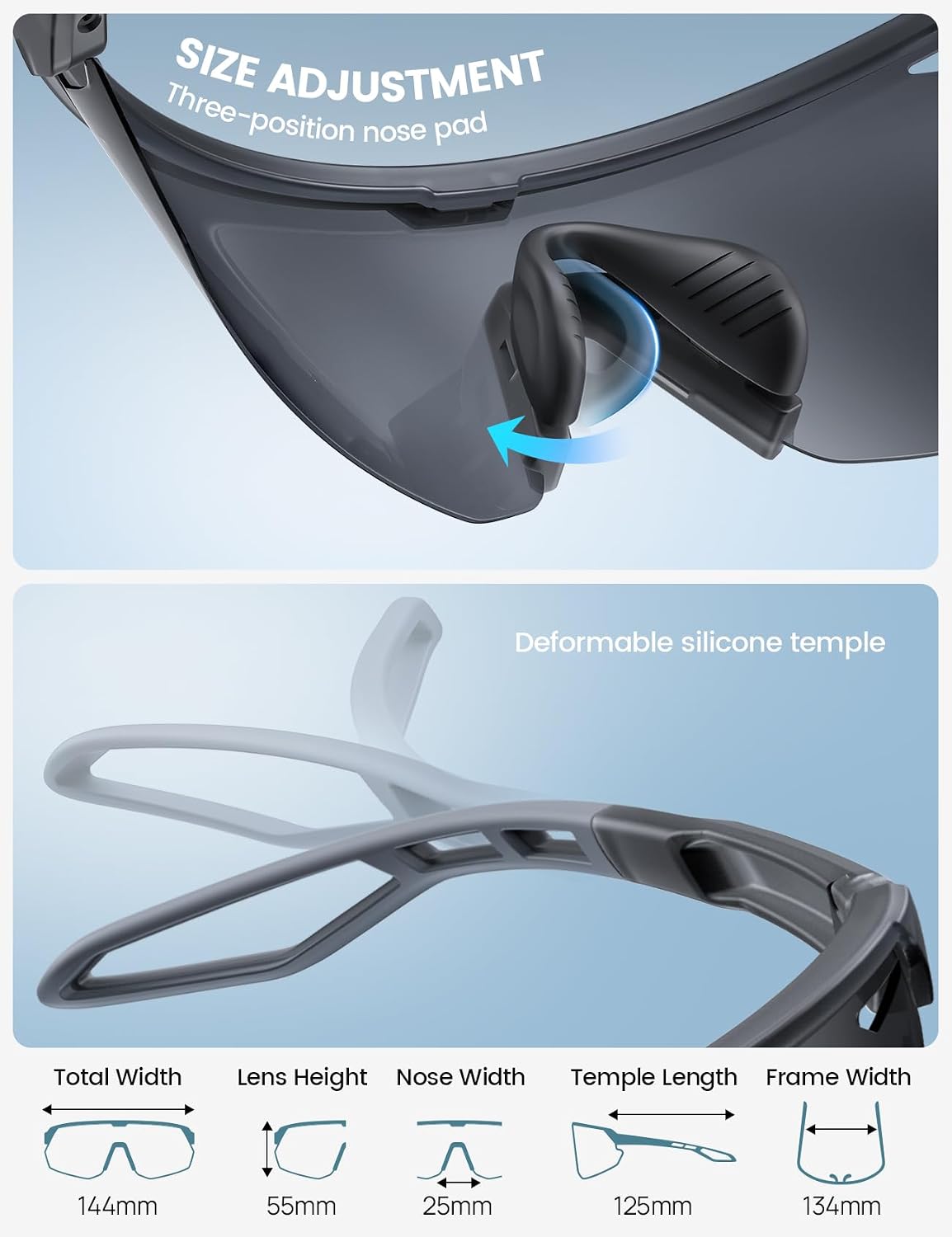 24g Polarized Sports Sunglasses for Men Women - UV400 Protection Sun Glasses for Baseball Running Cycling Fishing