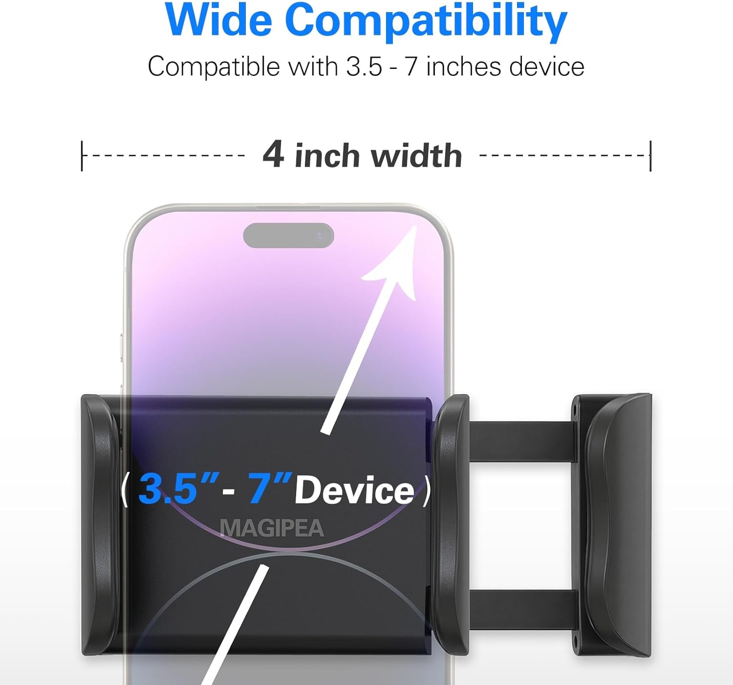Gooseneck Phone Holder for Bed, Flexible Overhead Cell Phone Mount for Desk, Hands-Free Viewing Clamp Stand