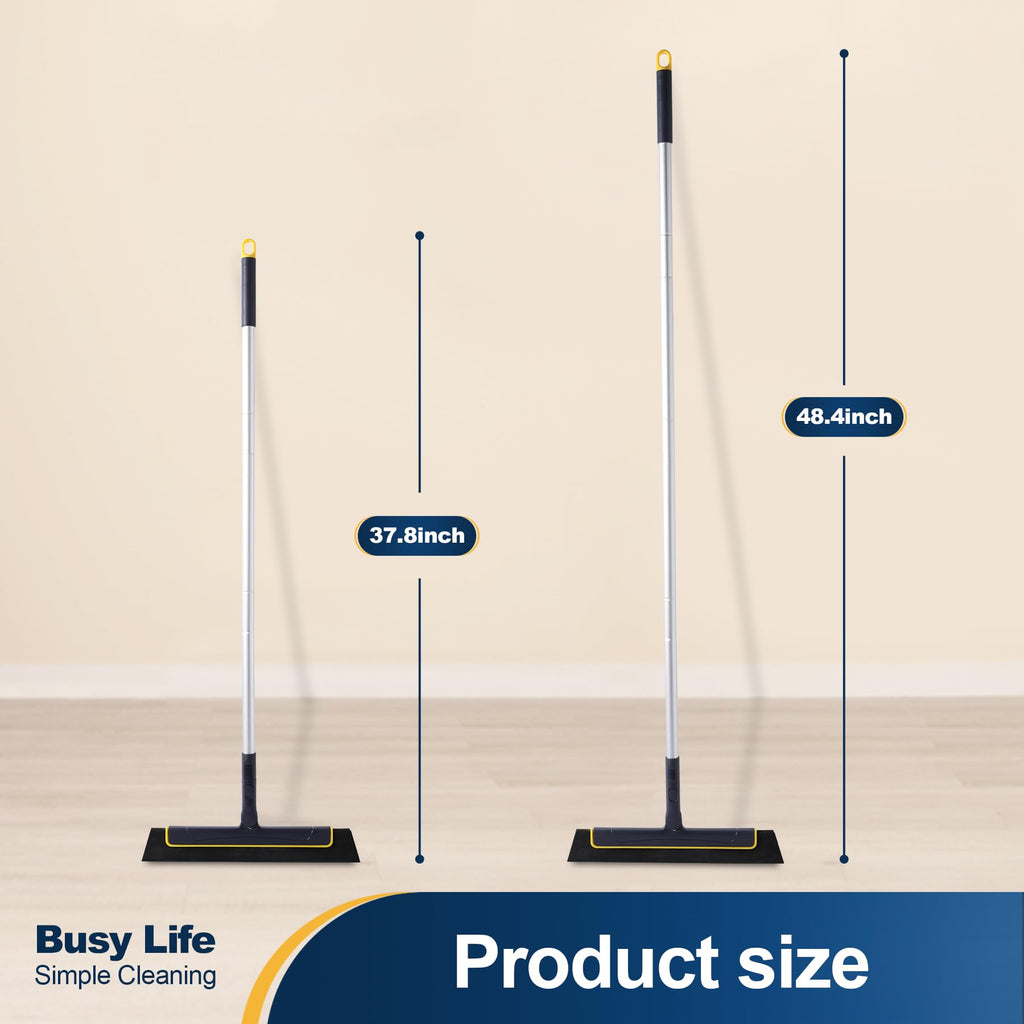 Floor Squeegee Broom EVA Foam Blade Aluminum Pole