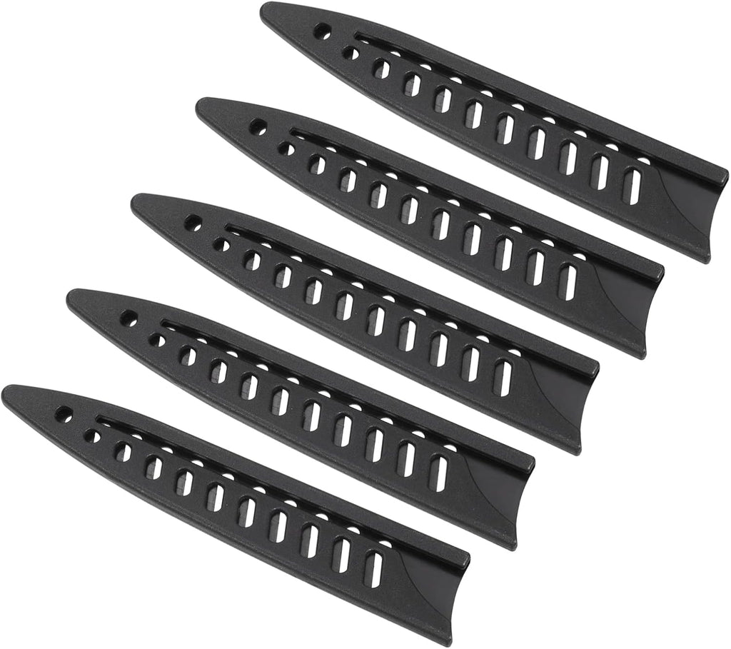PP Safety Knife Cover Sleeves for 5" Utility Knife 5 Pack Black