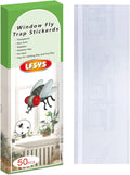 50 Window Fly Traps Indoor Fruit Fly Traps for Indoors | Window Fly Traps Sticky Paper Indoor Fruit Fly Gnat Trap Fly