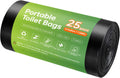 Portable Toilet Replacement Bags, 25 Count 8 Gallon 1.5 Mil Super Thickened Compostable Trash Bags, 30 Liter Camping