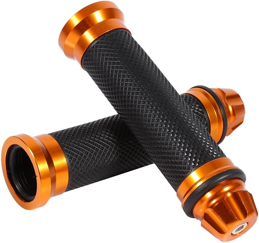 Motorcycle Dirt Bike Hand Grips Motocross Rubber Hand Bar End Cover for 7/8" 22mm Handlebar - 6 Colors (Gold) Seats