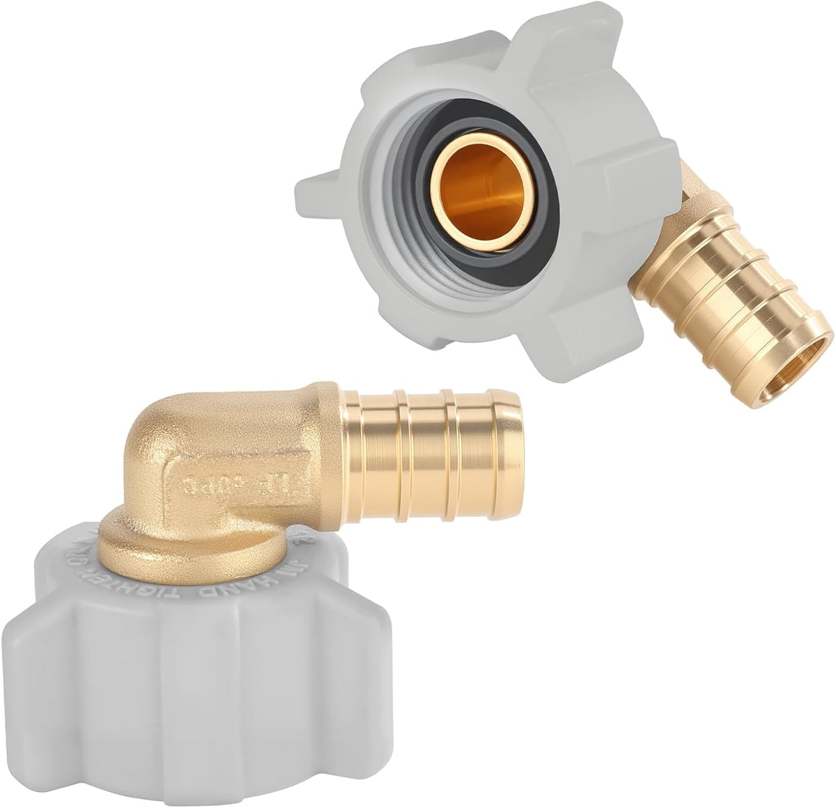 1/2" Pex × 1/2" Female NPT Swivel Elbow No-Lead Brass Crimp Fitting,PEX-B Compatible,2-Pack