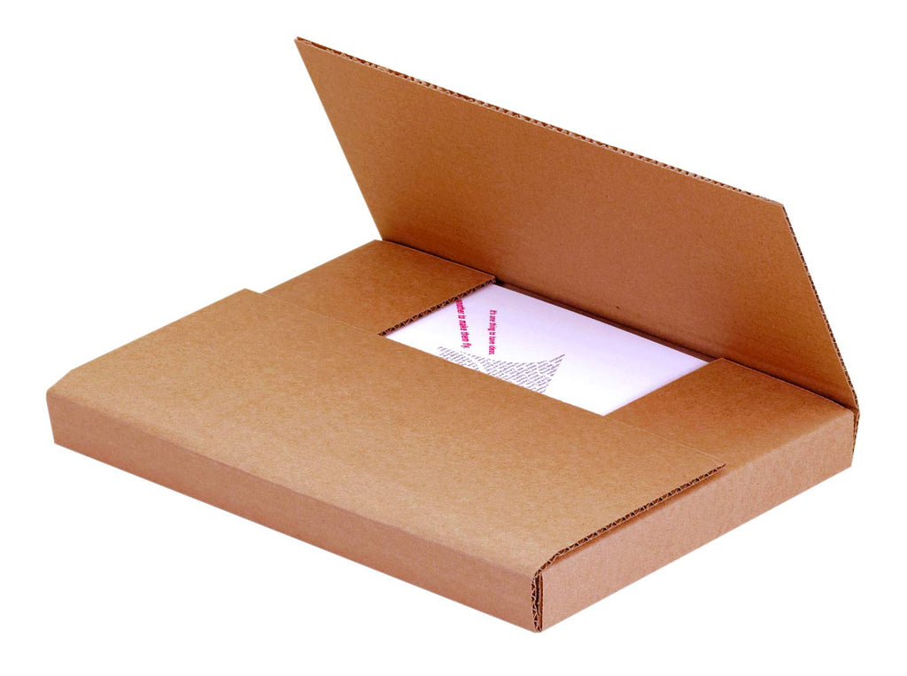 BFM18182BFK Corrugated Cardboard Easy-Fold Mailers, 18 x 18 x 2 Inches, Fold Over Mailers, Adjustable Die-Cut