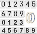 22 PCS Curb Number Painting Kit, Interlocking 0-9 Reusable Curb Stencil Kit for Address Painting, 4 inch & 3 inch 14
