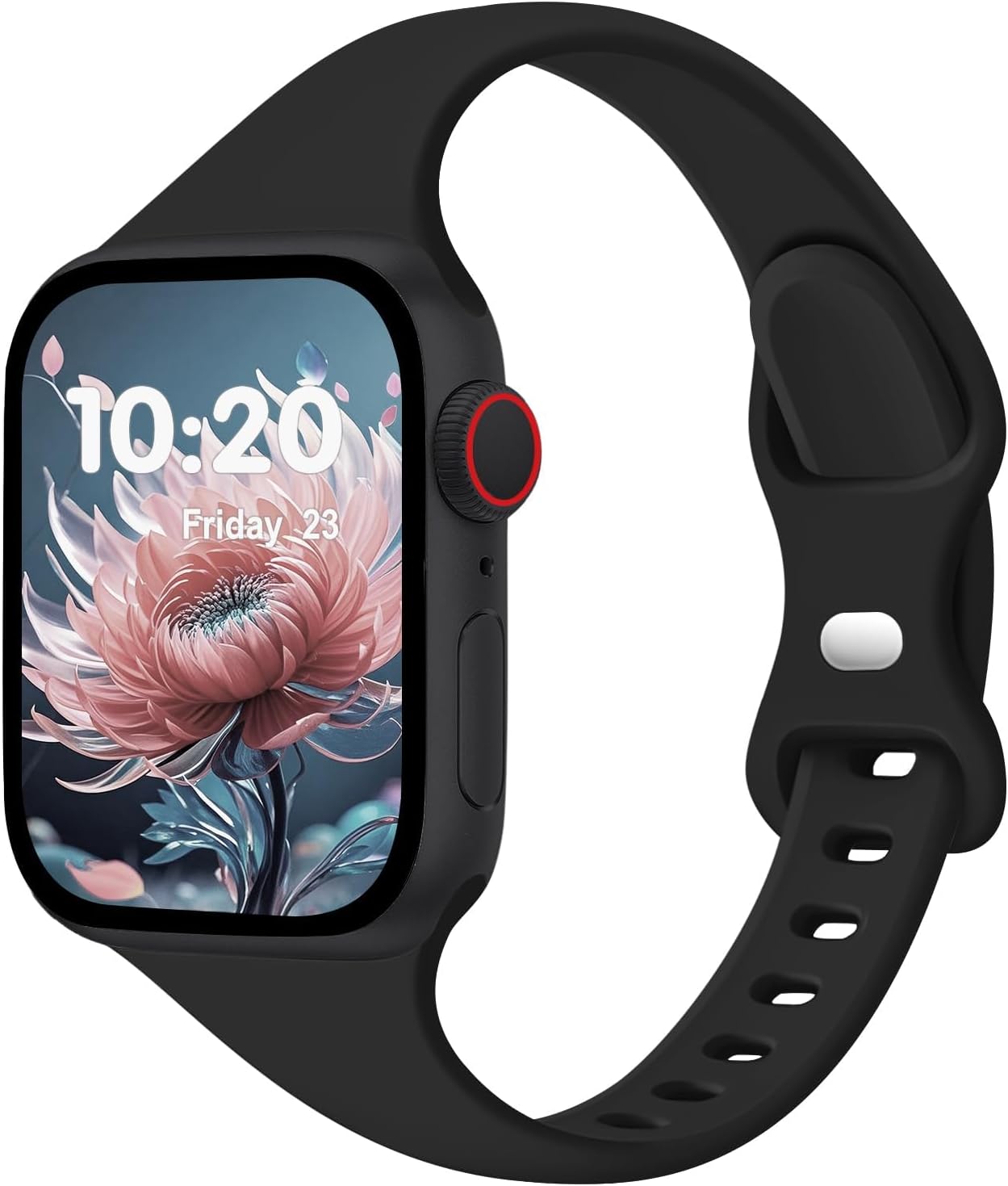 Slim Band Compatible with Apple Watch Bands 38mm 40mm 41mm 42mm 44mm 45mm 46mm 49mm for Women Men,Soft Thin Narrow