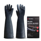 Heavy Duty Chemical Resistant Latex Gloves,18-Inch,Medium,1 Pair