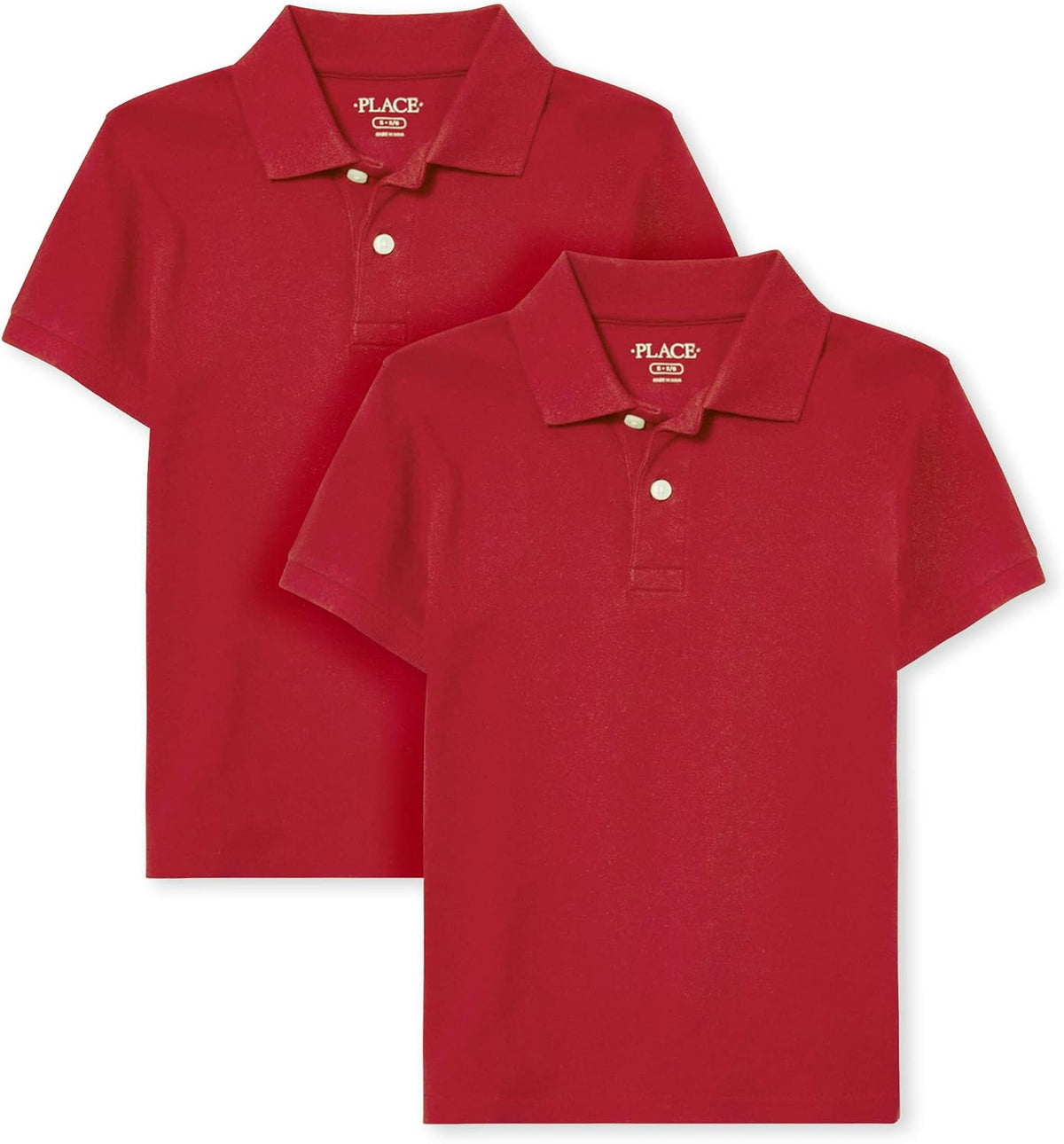 Boys' Short Sleeve Pique Polo, 2 Pack